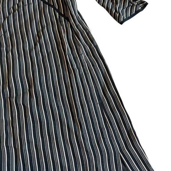 MaxMara Studio Striped Dress Crossover Retro Y2K 3/4 Sleeves Size 8 Women's - Picture 5 of 13